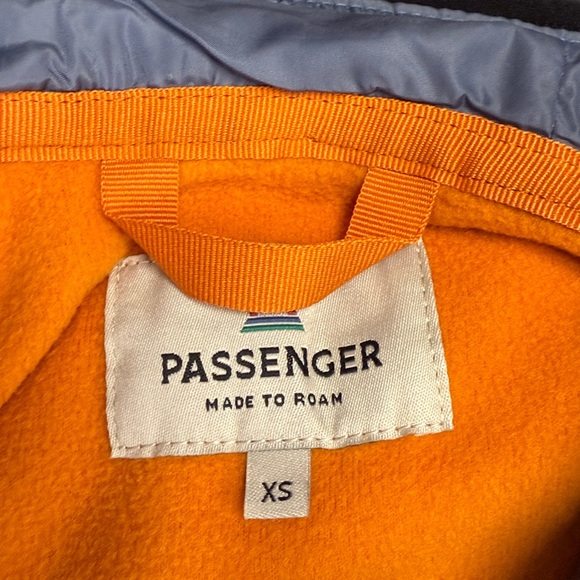 PASSENGER ALEXANDER RECYCLED POLAR HOODED FLEECE SUNRISE ORANGE - XS - Picture 4 of 6
